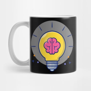 Lamp with brain cartoon Mug